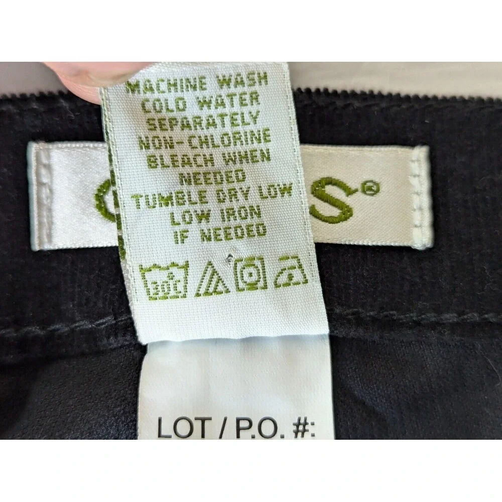 Orvis Chino Velvet Pants Women's 10P Black Straight Leg Stretch Classic‎ Travel
